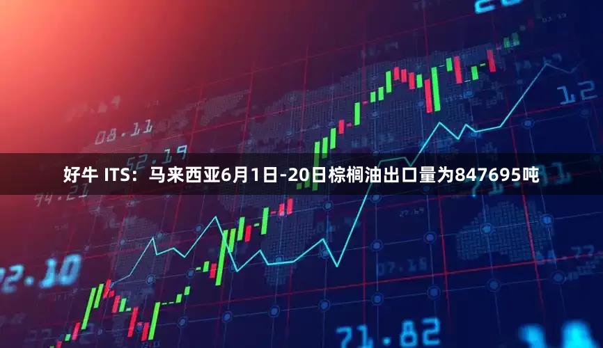 好牛 ITS：马来西亚6月1日-20日棕榈油出口量为847695吨