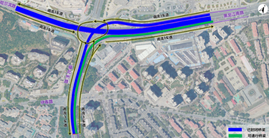 云燚网 华仁立交桥即将全面封闭 福州路-黑龙江路交叉口改为环岛通行